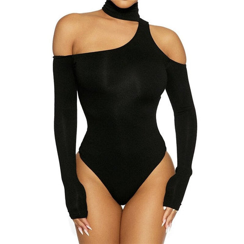 Hollow Out Bodysuit Sexy Long Sleeve Body Tops